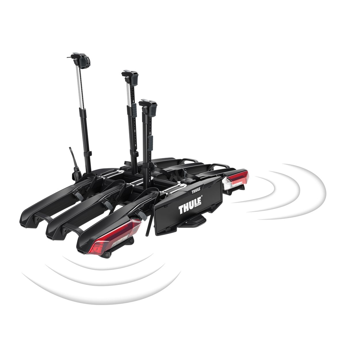 Thule Epos ParkSecure mit Parksensoren drei Fahrräder Premium