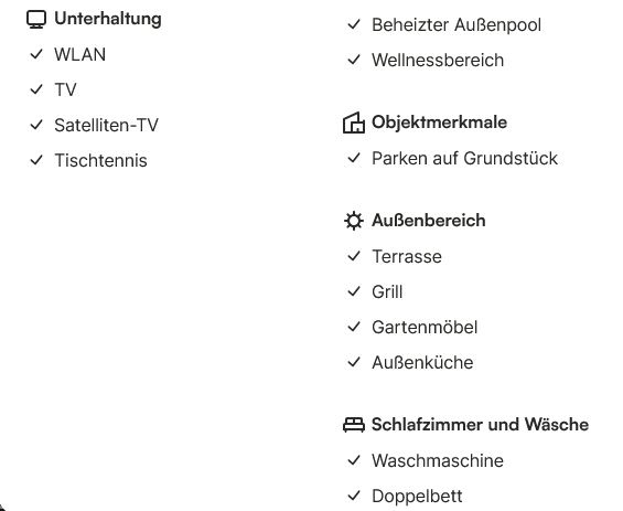 4 Personen Ferienwohnung mit Pool, 1000 m vom Strand
