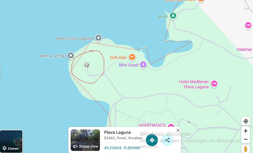 Bungalow blau Lagune Kroatien für 4 Person pro nach 75€